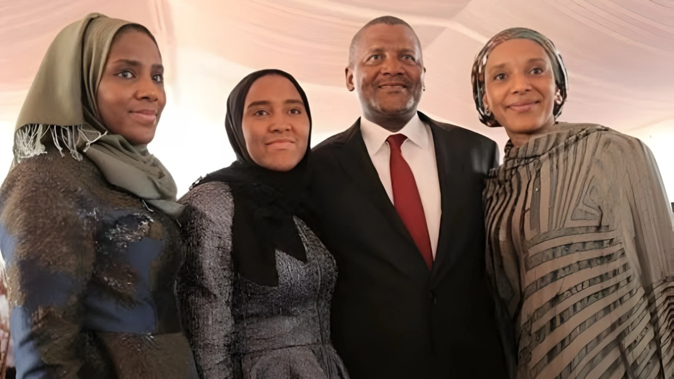 Aliko Dangote's daughters, Halima, Fatima, and Mariya, in their executive capacities at the Dangote Group, illustrating the new Dangote daughters leadership roles as part of the $100 billion Vision 2030 succession plan.